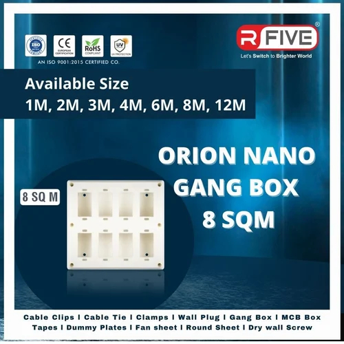 8 SQM Orion Nano Gang Box, for Electric Fitting, Certification : ISI Certified