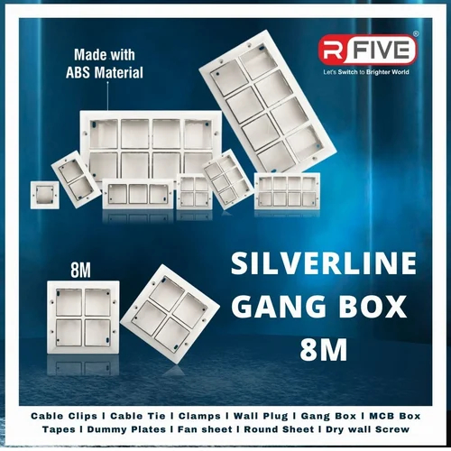 8mm Titan Modular Silverline Gang Box, for Electronics Use, Feature : Corrosion Resistant, Light Weight