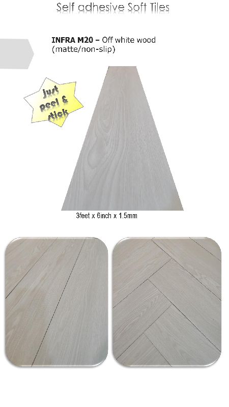 Off White Wood Vinyl Flooring Sheets