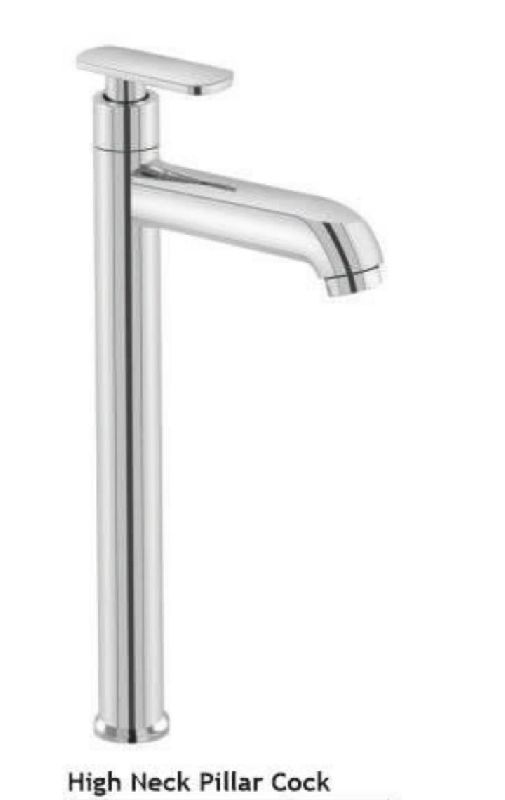 NYLO Brass pillar cock HIGH NECK, for Bathroom, Grade : BRASS