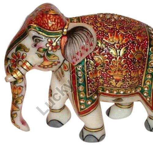 Marble Handicraft Elephant Statue, Feature : Good Quality, Light Weight, Perfect Shape, Unique Designs