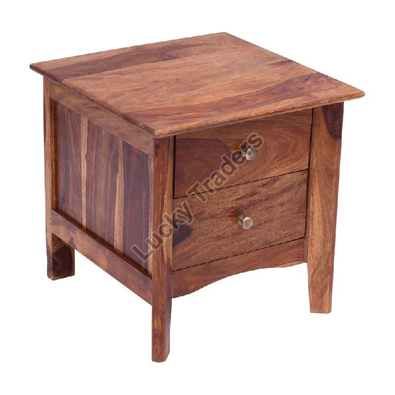Square Wooden Bedside Table, for Hotel, Home, Pattern : Plain