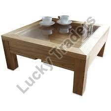 Plain wooden coffee table, Shape : Square