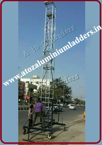 Polished Aluminium Pole Maintenance Ladders, for Industrial, Certificate : ISI Certified