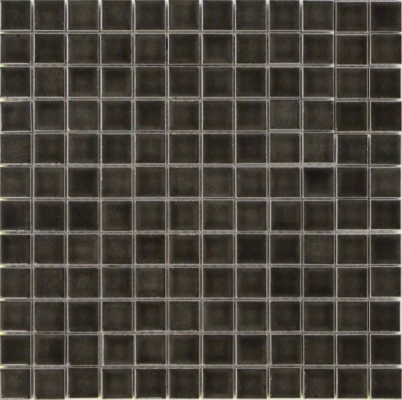 Black Glossy Square Mosaic Tiles