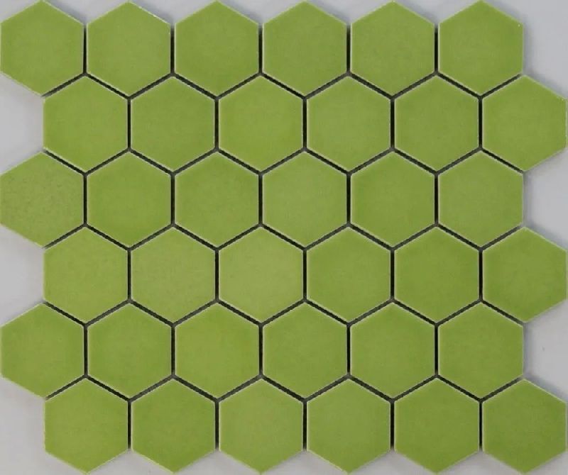 Polished Ceramic Hexagon Mosaic Tiles, for Interior, Exterior, Specialities : Perfect Finish