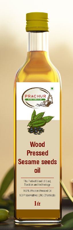 Prachur Wood Pressed Sesame Oil, Packaging Type : Plastic Bottle