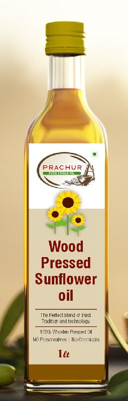 Prachur Wood Pressed Sunflower Oil, Packaging Type : Plastic Bottle