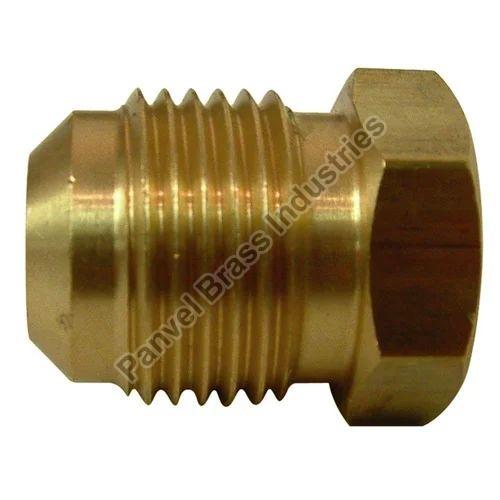 Round Polished Brass Flare Stop Plug