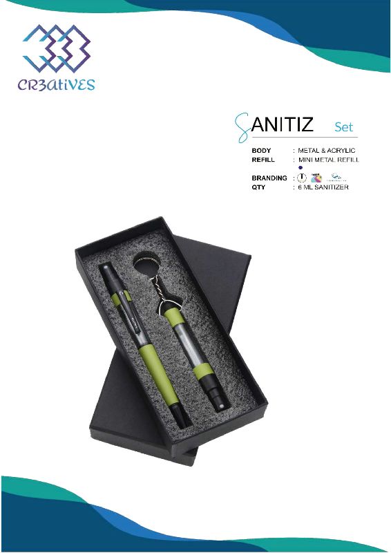 Promotional Pen and Keychain Gift Set, Size : Standard