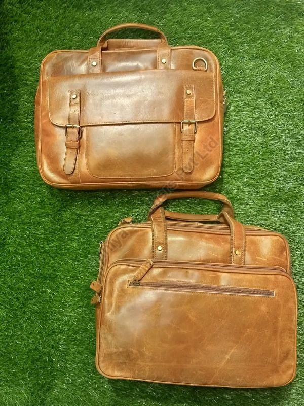 Leather Laptop Bags, Size Standard, Pattern Plain at Rs 1,850