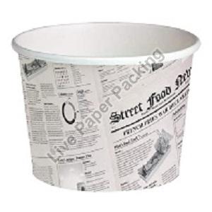 Printed Customized Paper Food Containers, Shape : Round