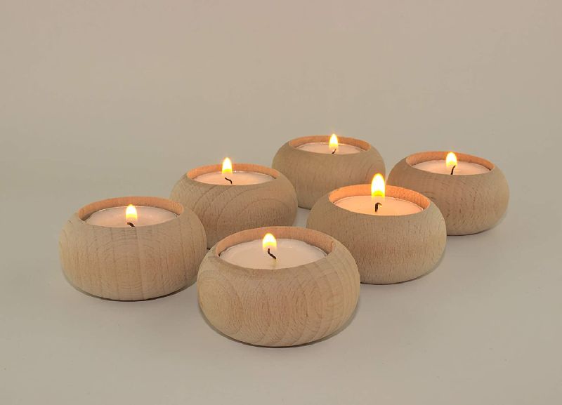 Plain Polished Wooden Candle Votive, Packaging Size : 10 Piece