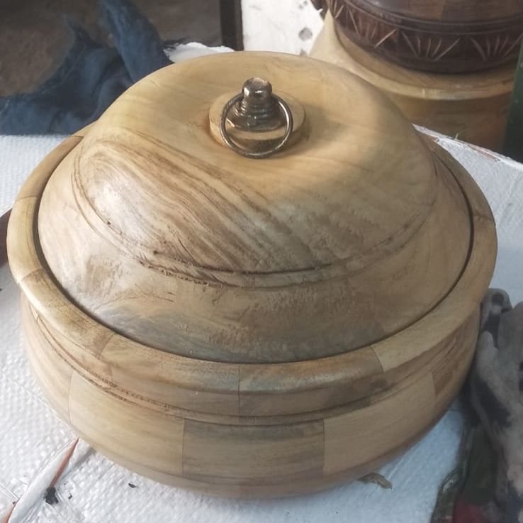 Polished Plain Wooden Hot Pot, Size : Multisize