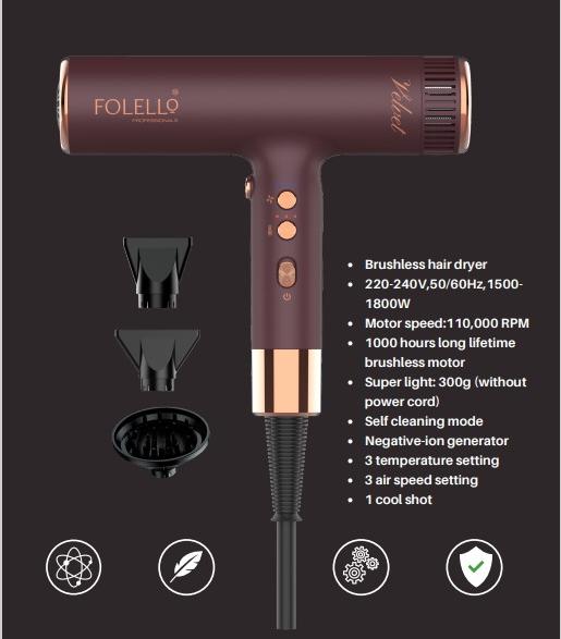 BRUSHLESS HAIR DRYER