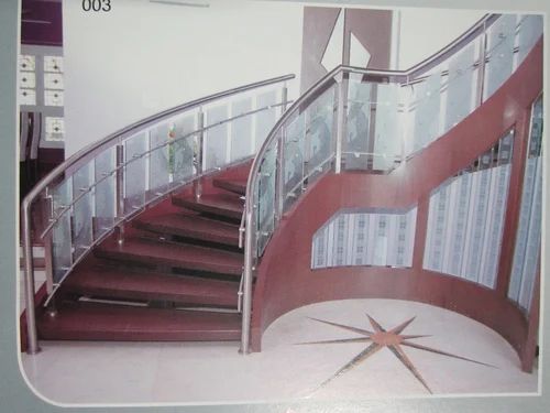 Polished Plain Steel Glass Railing, Feature : Easy Installation