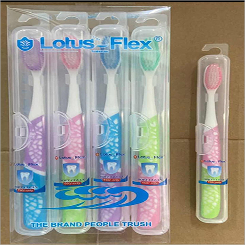 Lotus Flex Plain Plastic Toothbrush, Feature : Crack Proof, Lightweight