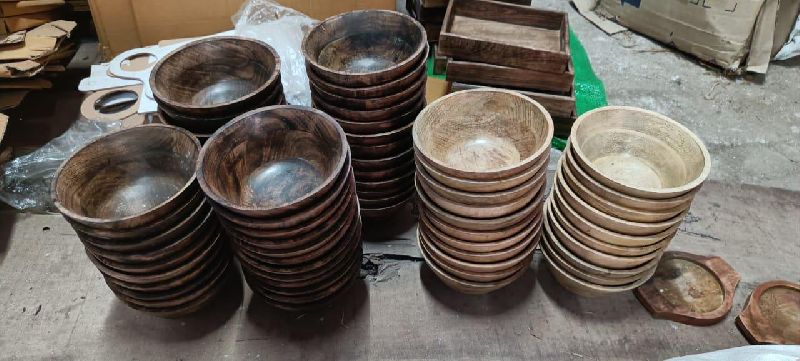 450-550gm Plain Wooden Bowls, Shape : Round