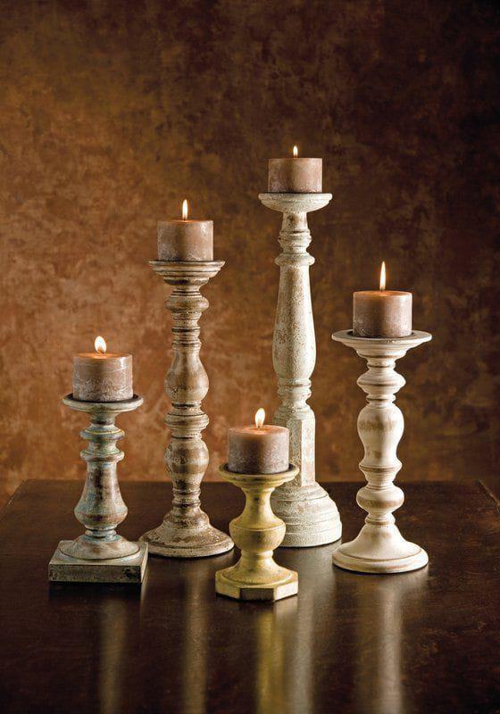 Polished Wooden Pillar Candle Holder, for Dust Resistance, Non Breakable, Mounting Type : Tabletop