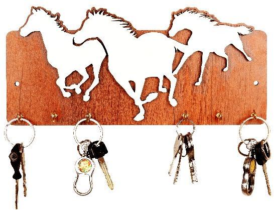 Wooden Horse Key Holder, Size : Standard