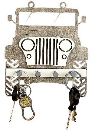 Wooden Jeep Key Holder, Size : Standard
