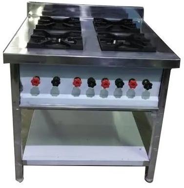 Stainless Steel Automatic Four Burner Cooking Range