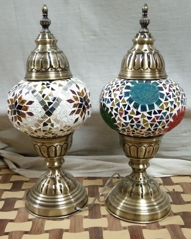 Non Rechargable Glass moroccan table lamp, for Wedding, Lighting, Decoration, Technics : Hand Made