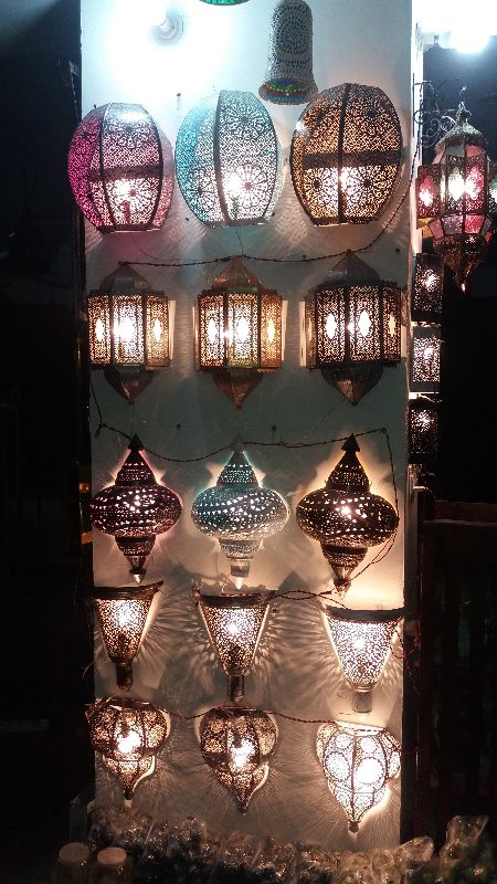 Non Rechargable Polished Metal moroccan wall lamp, for Wedding, Lighting, Decoration, Technics : Hand Made