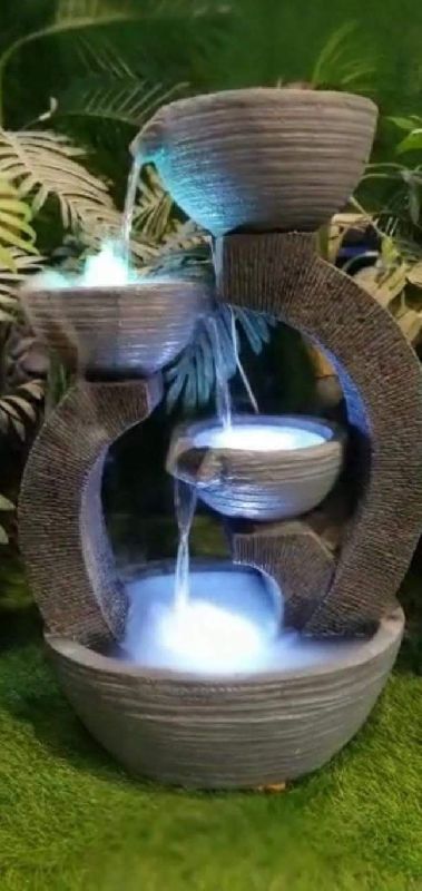 Fiber LED C shape water fountains, for Indoor, Fountain Color : Multicolor