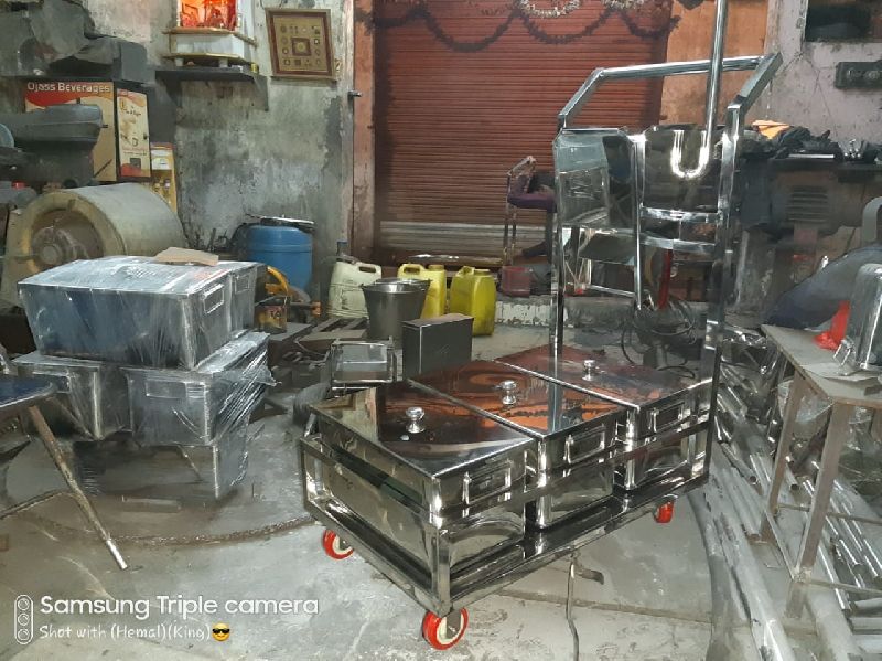 stainless steel mopping trolleys