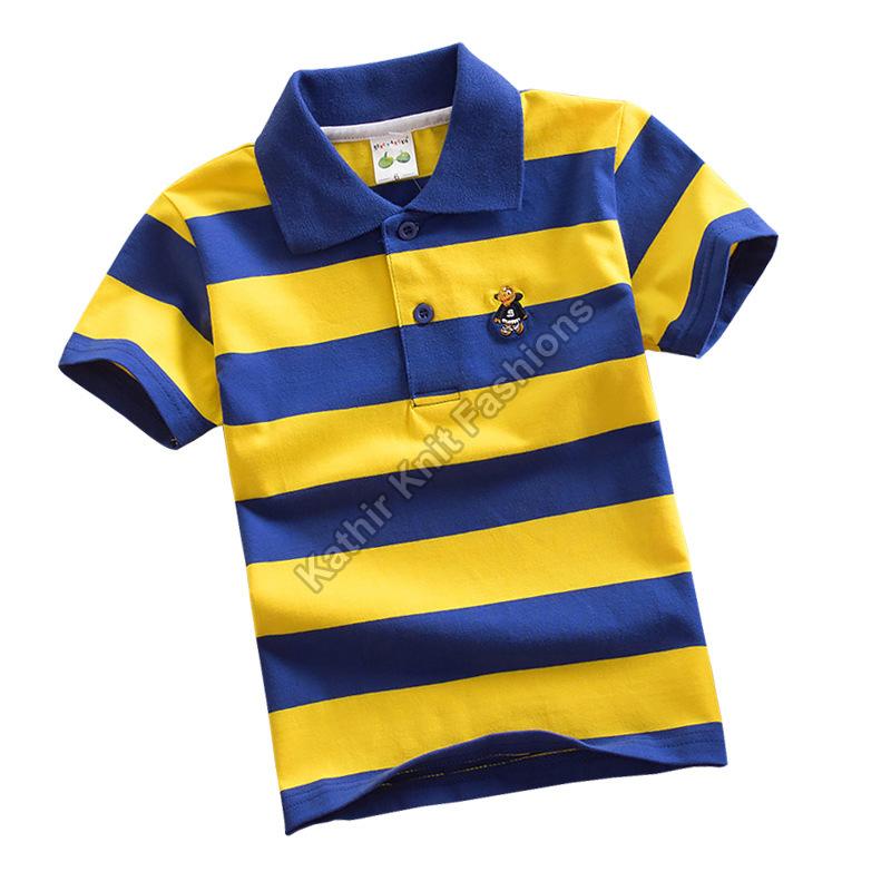 Printed Cotton Boys Polo T-shirt, Feature : Breathable, Quick Dry