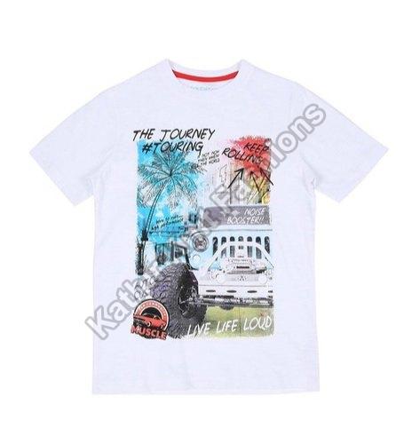 Cotton Boys Printed T-shirt, Sleeve Style : Half Sleeve