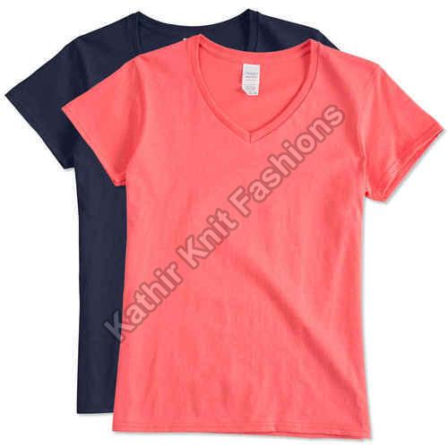 Plain ladies cotton t-shirt, Sleeve Style : Half Sleeve