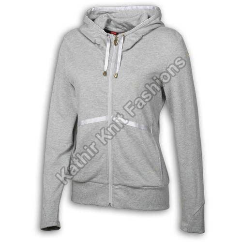 Plain Ladies Zipper Sweatshirt, Packaging Type : Packet