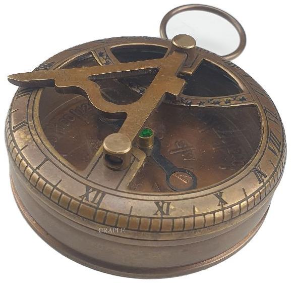 Gilbert & Sons Pocket Sundial Compass, Size : 0.8