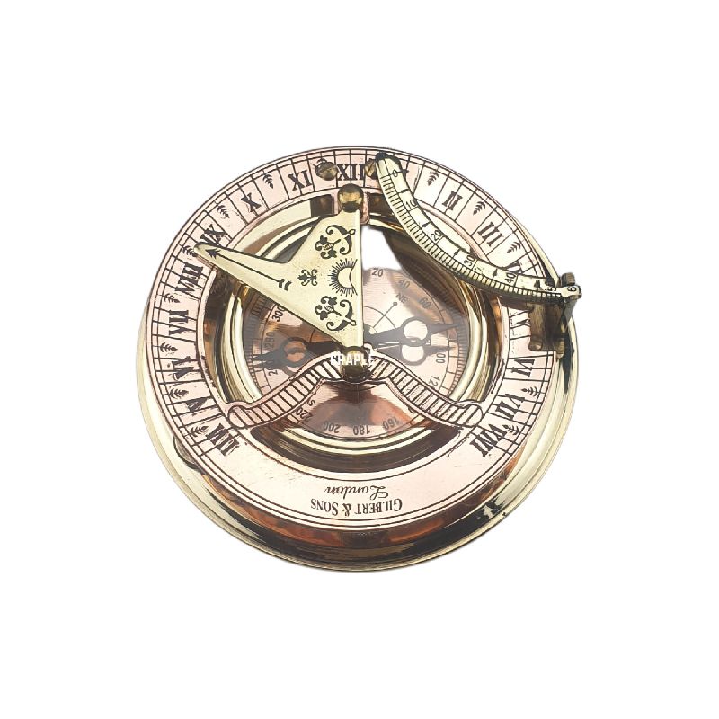 Gilbert &amp;amp; Sons Solid Shiny Brass Antique Compass