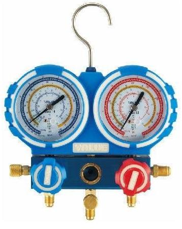 Mild Steel VMG-2-R410-B-02 Double Manifold Gauge, Feature : Measure Fast Reading, Perfect Strength, Robust Construction