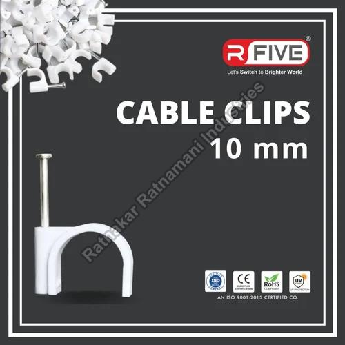 10 mm Single Nail Cable Clips, for Wall Hanging, Color White at Rs 10
