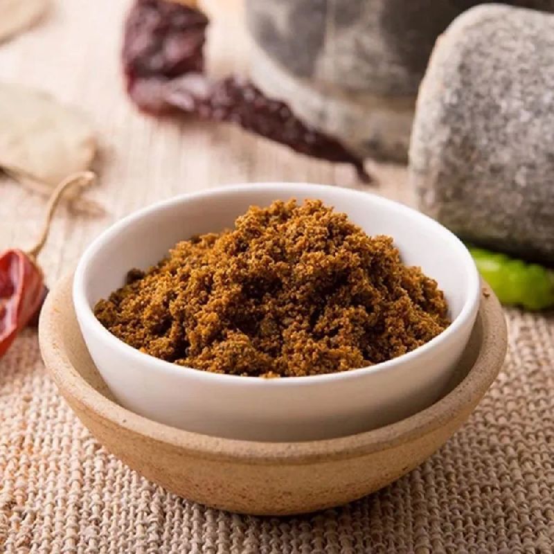 Sidharth Spices Dark Brown Organic Goda Masala Powder, for Cooking Use, Shelf Life : 1year