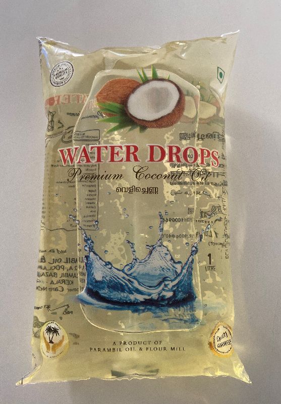1 Litre Pouch Water Drops Premium Coconut Oil