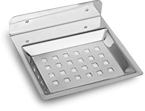 Square Stainless Steel Soap Dish, Color : Silver
