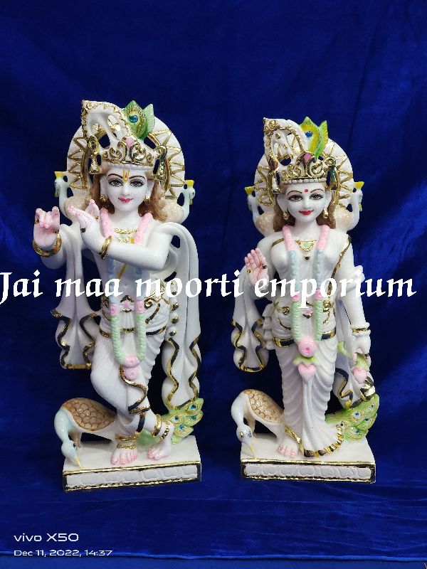 marble radha krishna statues