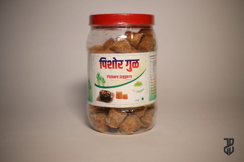 Manully Organic Sugarcane 900gm Jaggery Cube Jar, for Tea, Sweets, Form : Aurangabad, Maharashtra