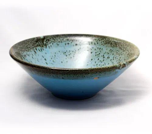 Ceramic Conical Bowl, for Home, Color : Blue