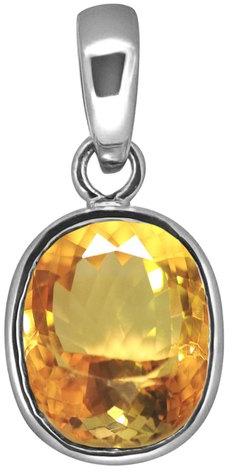 Tejvij Sons Gemstone Yellow Topaz Pendent, Occasion : Daily Wear