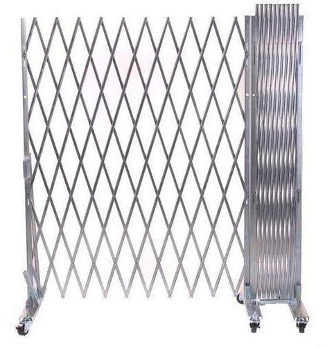 Polished Stainless Steel Collapsible Gate, for College, Outside The House, Parking Area, School, Width : 4-6ft