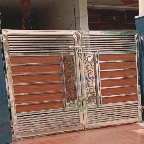 Polished Stainless Steel Double Gate, Feature : Durable, High Quality