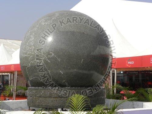 Polished Granite Ball Fountain