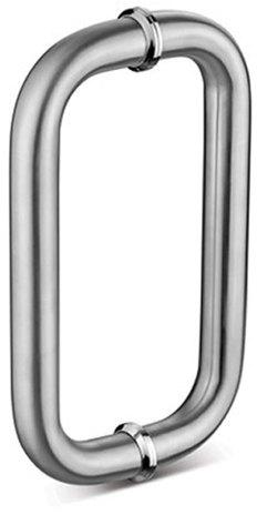D Type Glass Door Handle, Color : Silver
