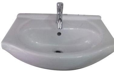 Ceramic Plain Hand Wash Basin, Shape : Oval